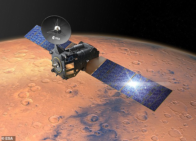 وصلت TGO (المصورة هنا في انطباع فنان) إلى المريخ في عام 2016 وبدأت مهمتها العلمية الكاملة في عام 2018