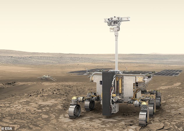 كانت المركبة Rosalind Franklin Mars Rover (المصورة هنا على سطح المريخ) في طريقها للانطلاق على الكوكب الأحمر في سبتمبر 2022 - لكن الإطلاق هذا العام أصبح الآن 